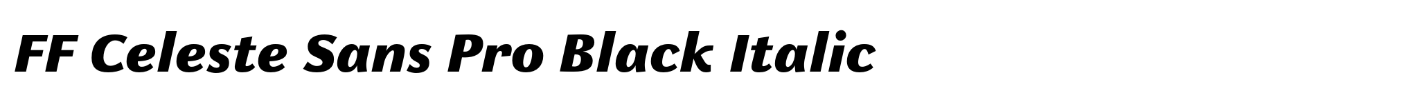 FF Celeste Sans Pro Black Italic image